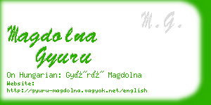 magdolna gyuru business card